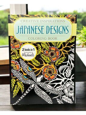 Creative Inspirations Japanese Designs Coloring Book Carol Schmidt 2 Books In 1